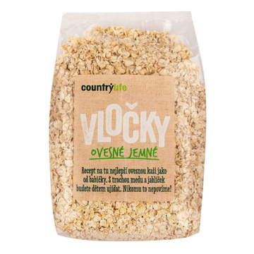 Vločky ovesné jemné 500 g Country Life
